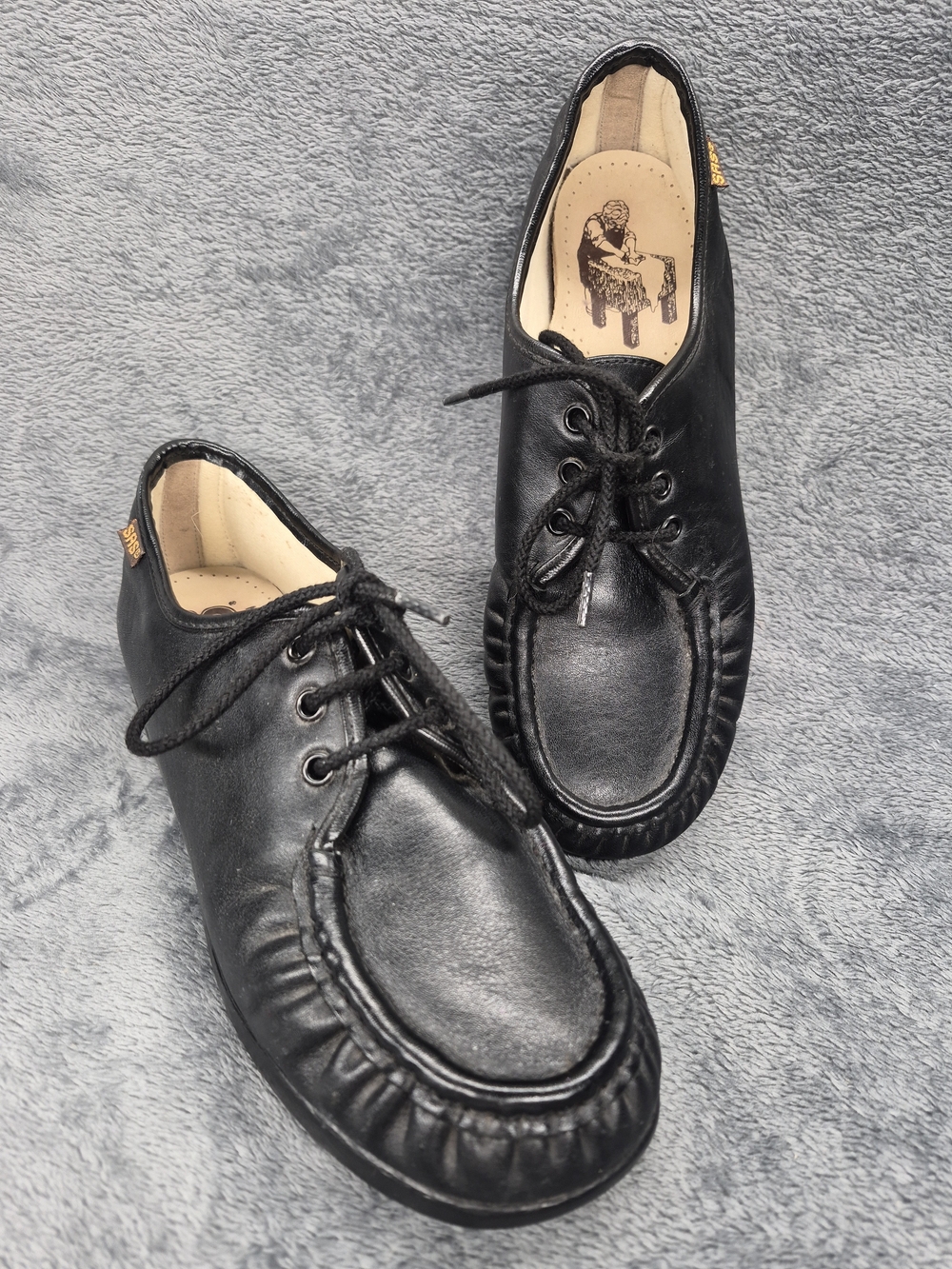 SAS Bounce Comfort Moc Lace Up In Black Women's 8.5 W Wedge Heel